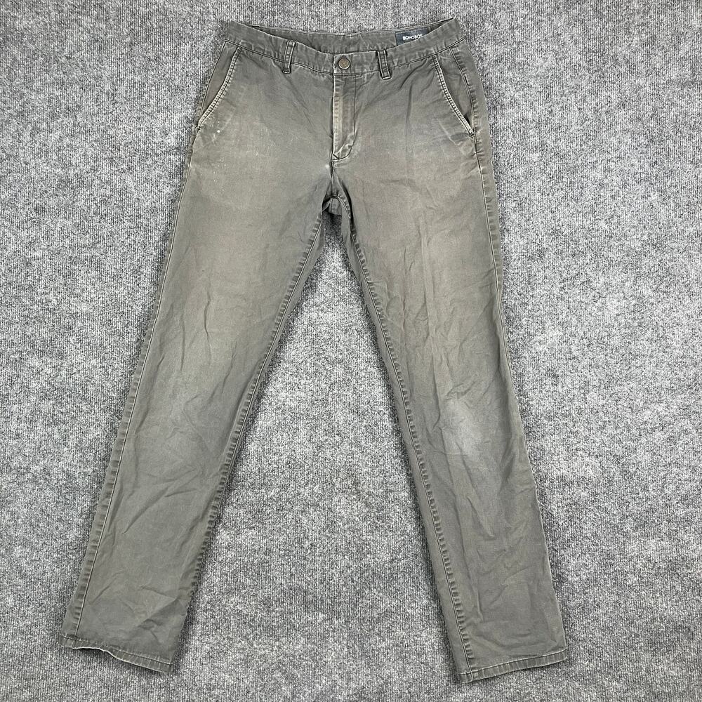 Bonobos Stretch Chino Pants Mens 32x34 Gray Slim Fit Casual Lightweight Trousers